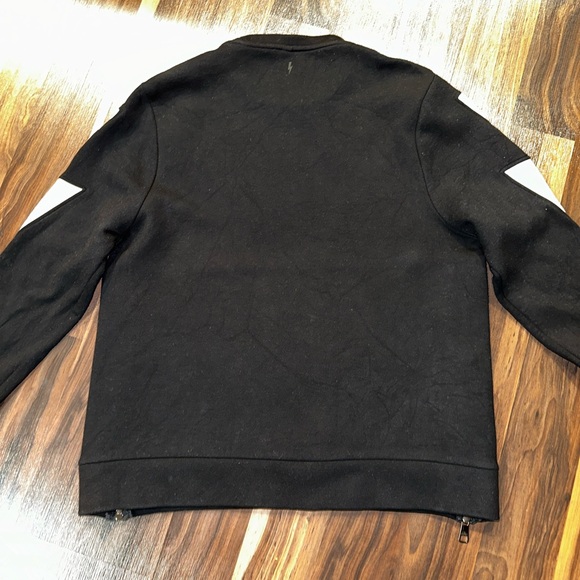 NEIL BARRETT Contrasting Thunderbolts Slim Fit Side Zips Sweater Medium READ - Picture 6 of 14